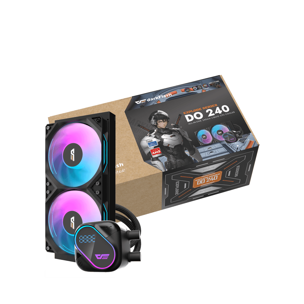 Tản nhiệt nước AIO CPU DARKFLASH DO240 2 Fan Black